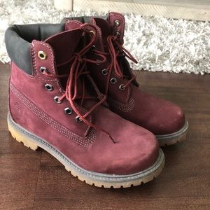 COPY - Maroon Timberland Boots